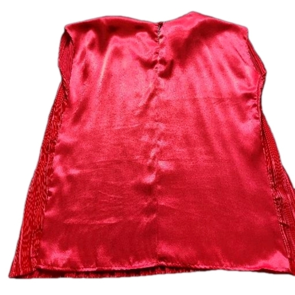 Women's Esprit vintage cap sleeves red blouse, size small to medium - Picture 4 of 10